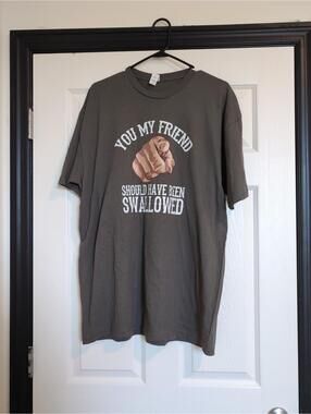 XL gray funny graphic tshirt